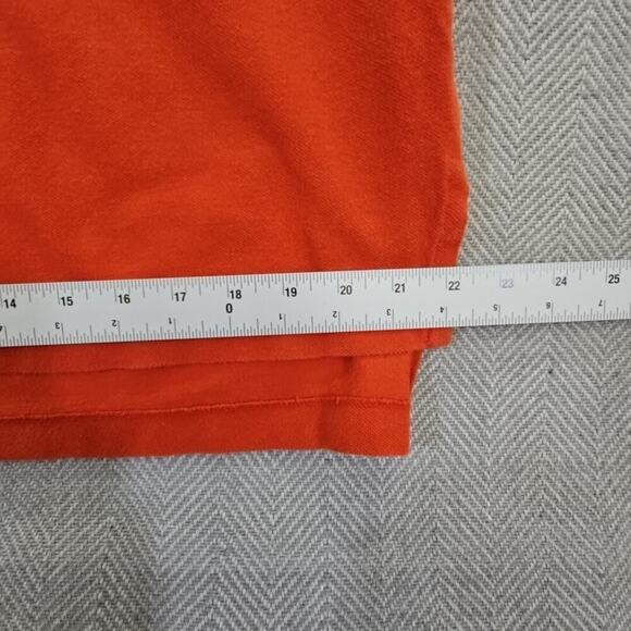 Polo Ralph Lauren Rugby Shirt Men's Large Orange Pony Long Sleeve Cotton Y2K - Picture 9 of 16